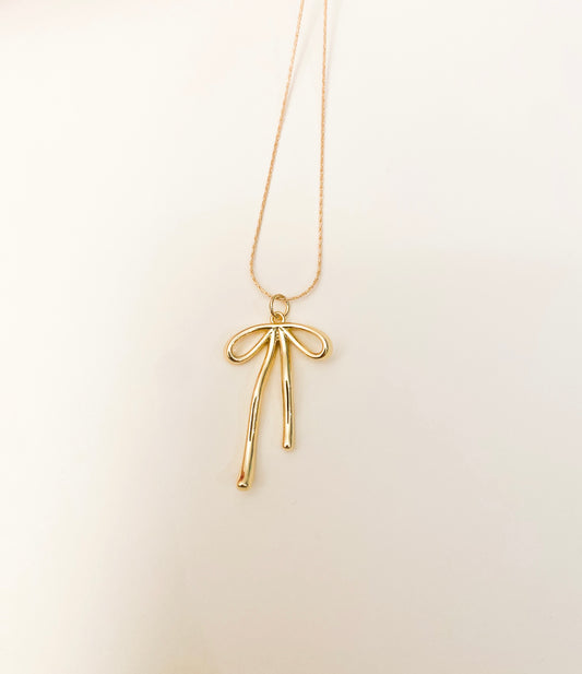 Bow necklace