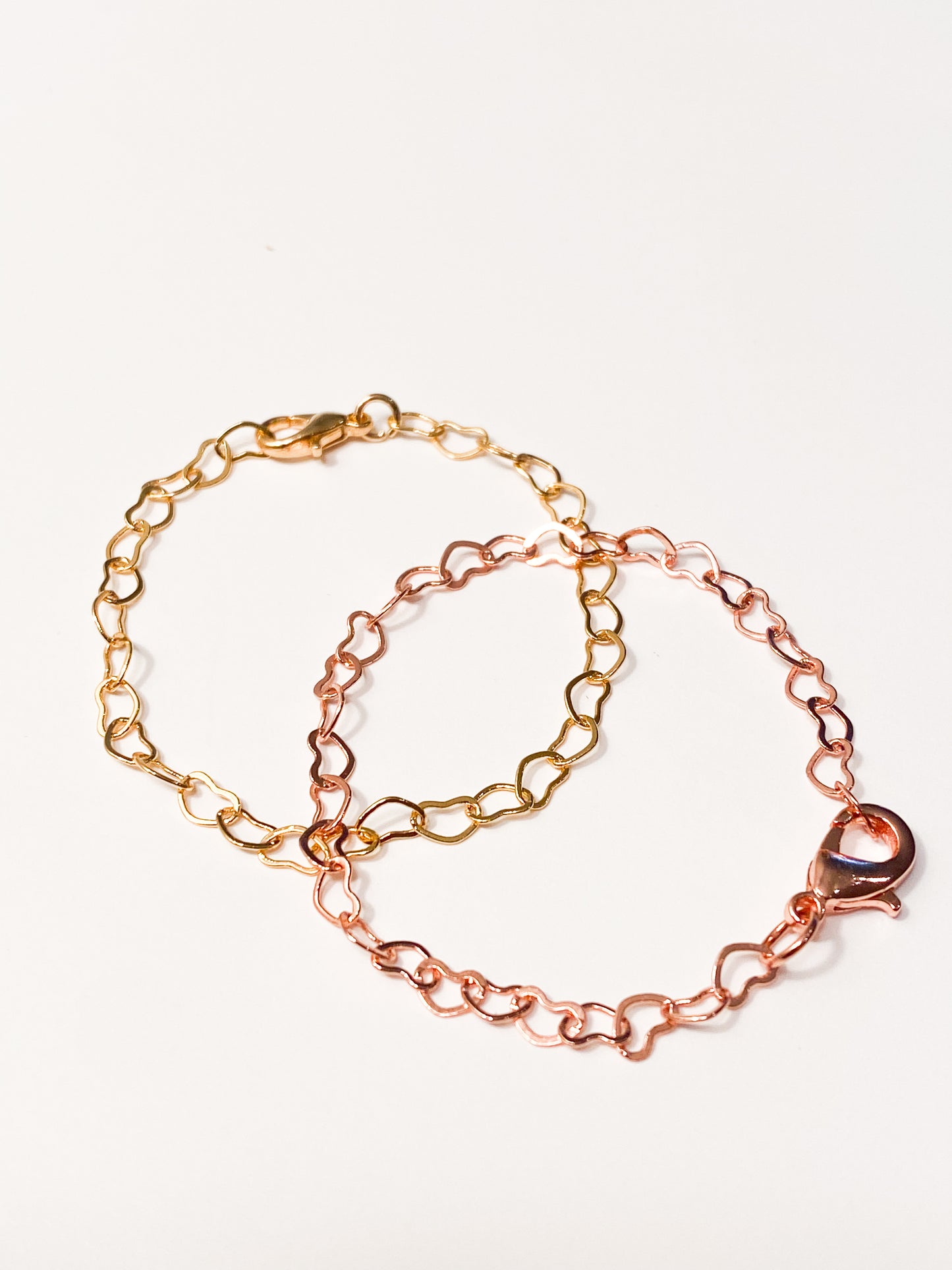 Rose gold dainty heart