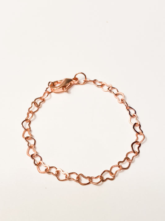 Rose gold dainty heart